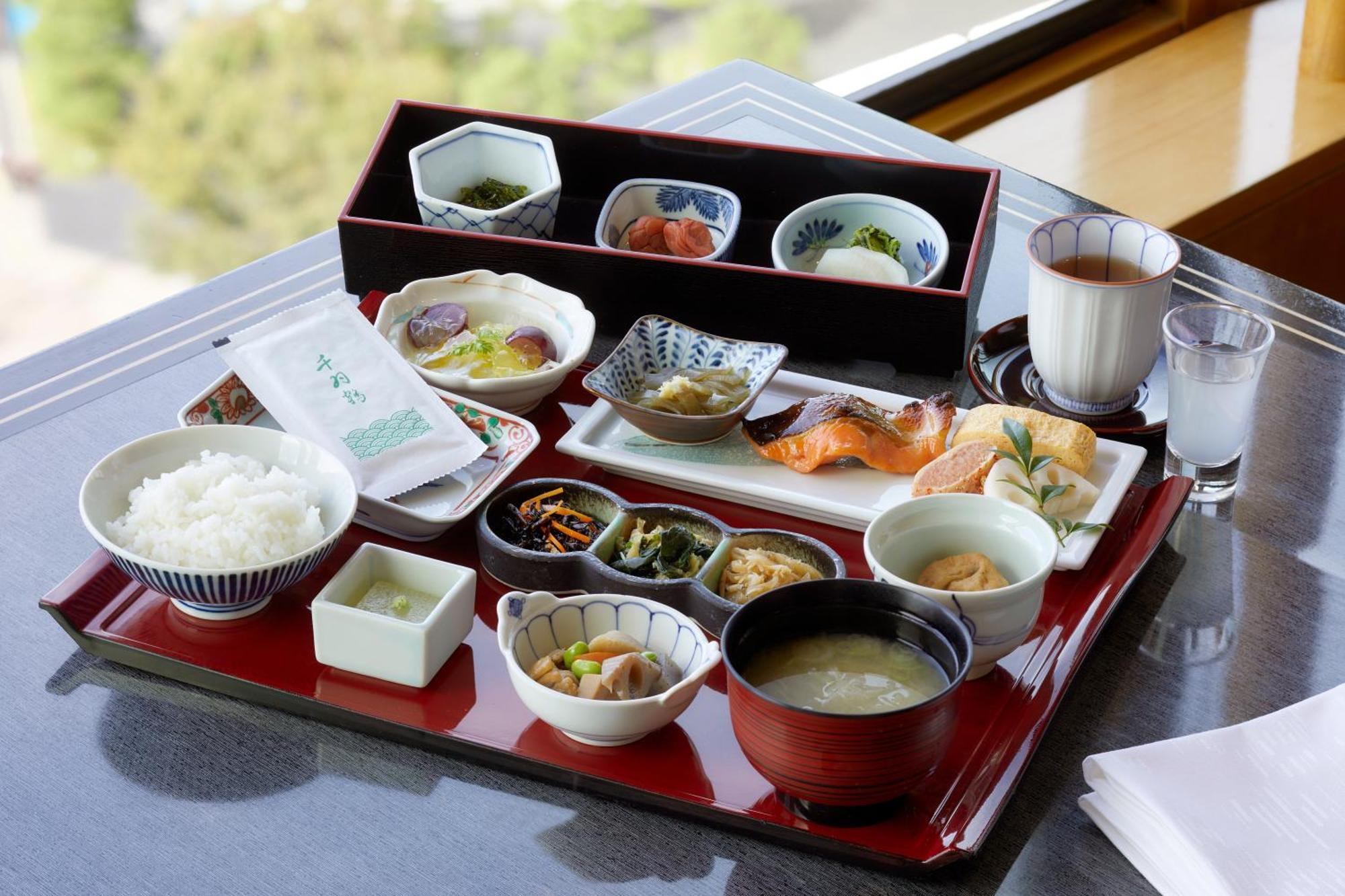 פוקואוקה Hotel New Otani Hakata מראה חיצוני תמונה A Japanese breakfast